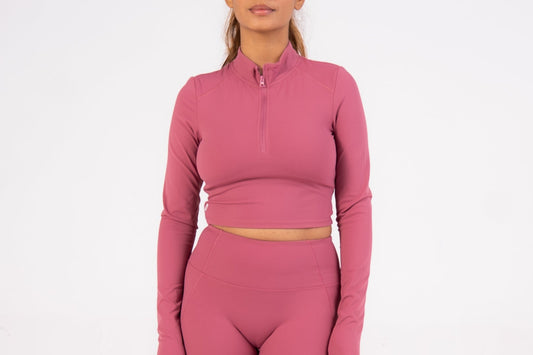 Strawberry Rosé -Shaker Top - Long Sleeves