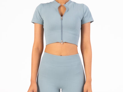 Lavender Mule -Shaker Top- Short Sleeves