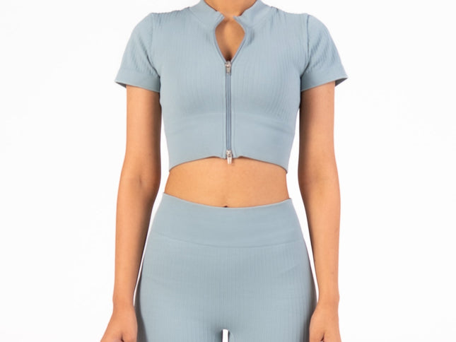 Lavender Mule -Shaker Top- Short Sleeves