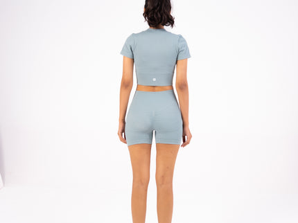 Lavender Mule -Shaker Top- Short Sleeves