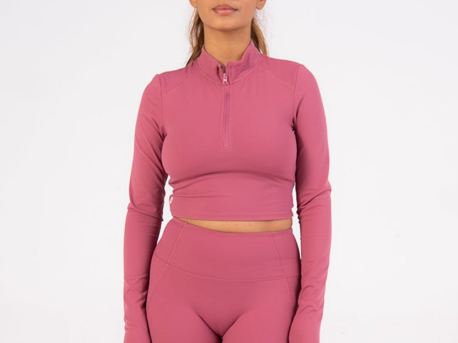 Strawberry Rosé -Shaker Top - Long Sleeves