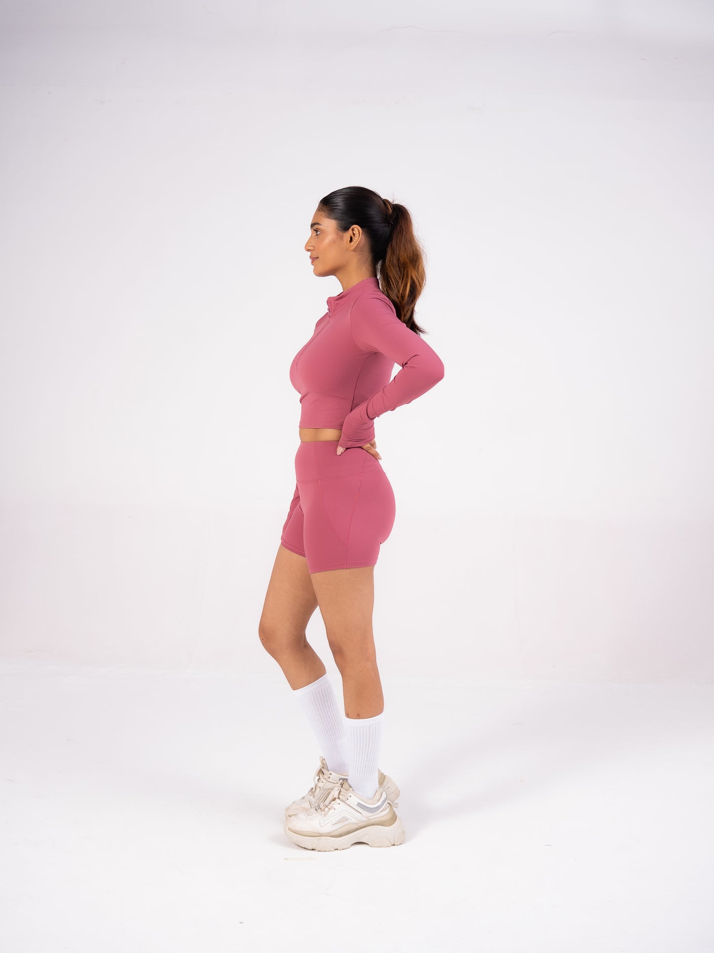 Strawberry Rosé -Shaker Top - Long Sleeves