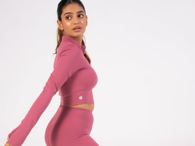 Strawberry Rosé -Shaker Top - Long Sleeves