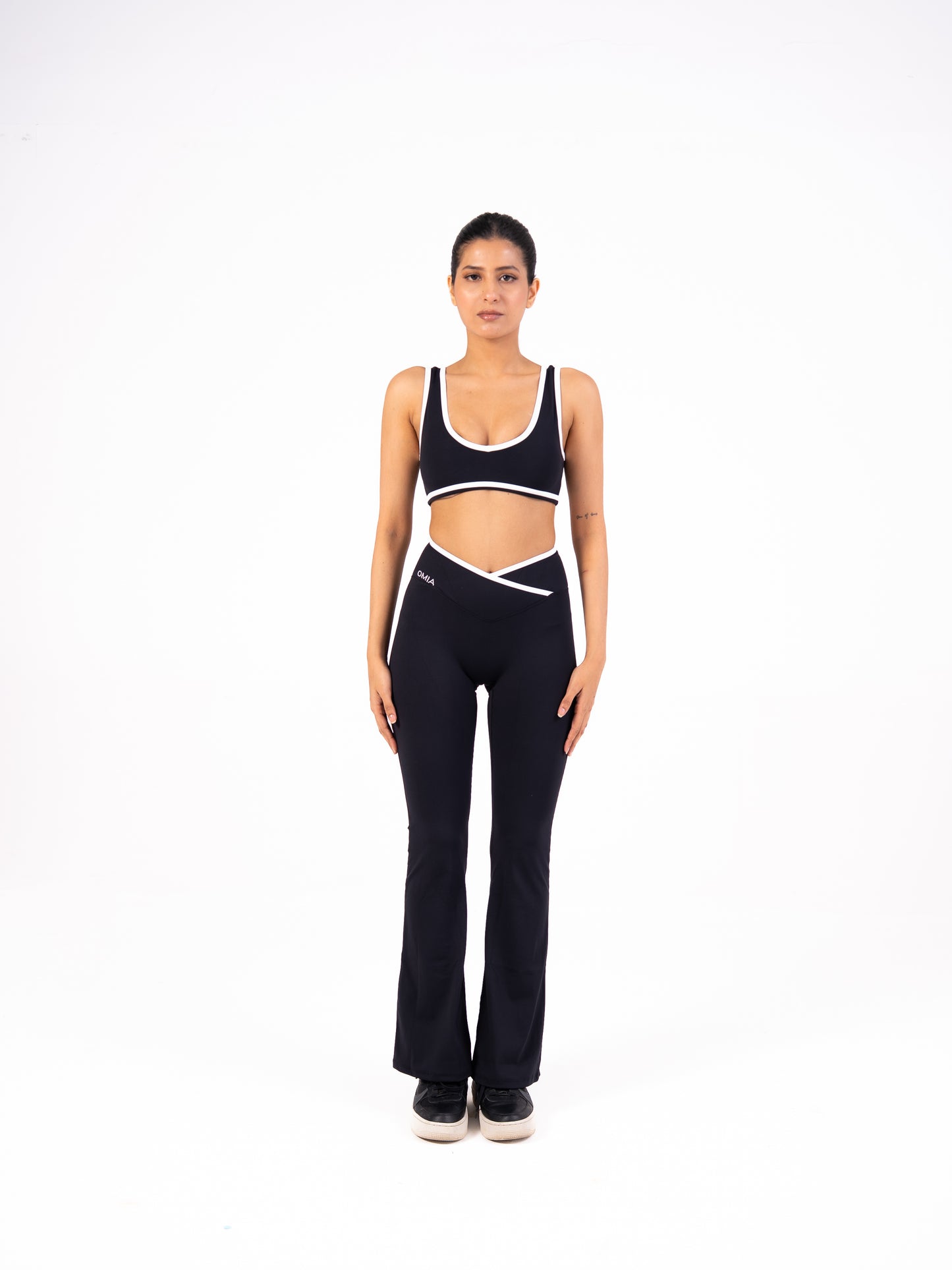 Black Velvet With A Twist-Afterhour Flared Leggings